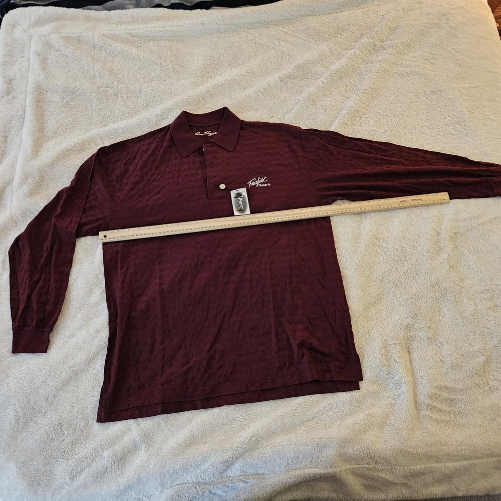 Embroidered Fairfield Glade Resort Ben Hogan Long Sleeve Golf Polo Shirt Men Med